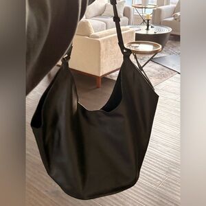 Genuine leather bucket bag